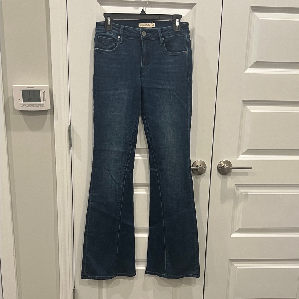 Stylish Dark Blue Flare Jeans